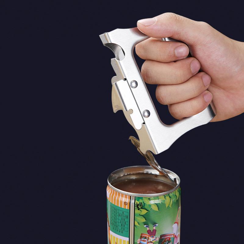 1PCS Stainless Steel Beer Can Opener Multifunction Grasp Manual Bottle Screwdriver Kitchen Gadgets Portable Multitool
