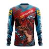 Men's Quick-Dry Fishing Shirt - Moisture-Wicking, Long Sleeve Rash Guard with Fish Design, Perfect for Hiking & Outdoor