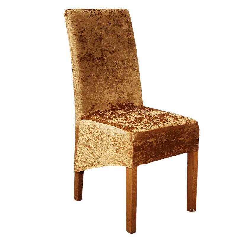 Stylish Crushed Velvet Dining Chair Covers With Secure Fit And Quick Recovery Stretch