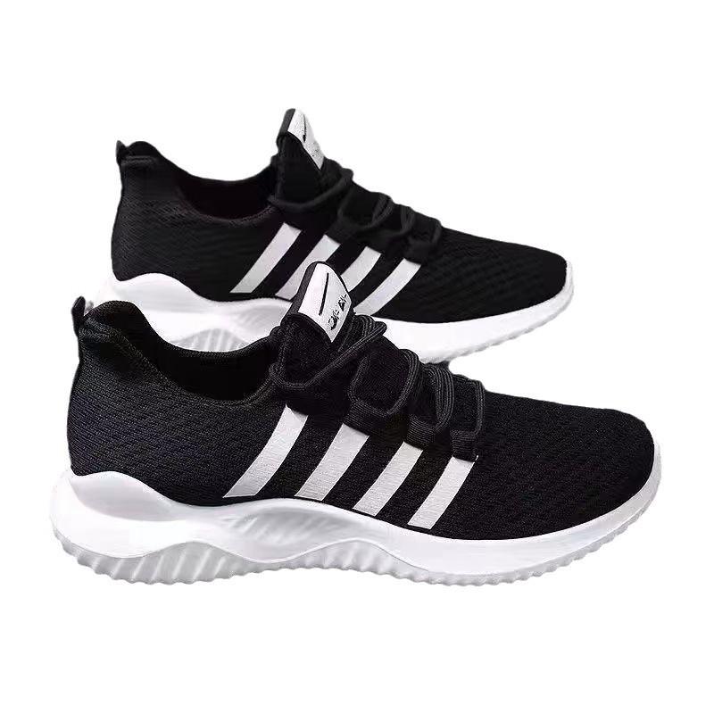 Frühlings- und Sommerschuhe Herren weichsohlige Sportschuhe Herren atmungsaktive Mesh-Board-Schuhe Freizeitschuhe niedriger Schnitt runde Spitze