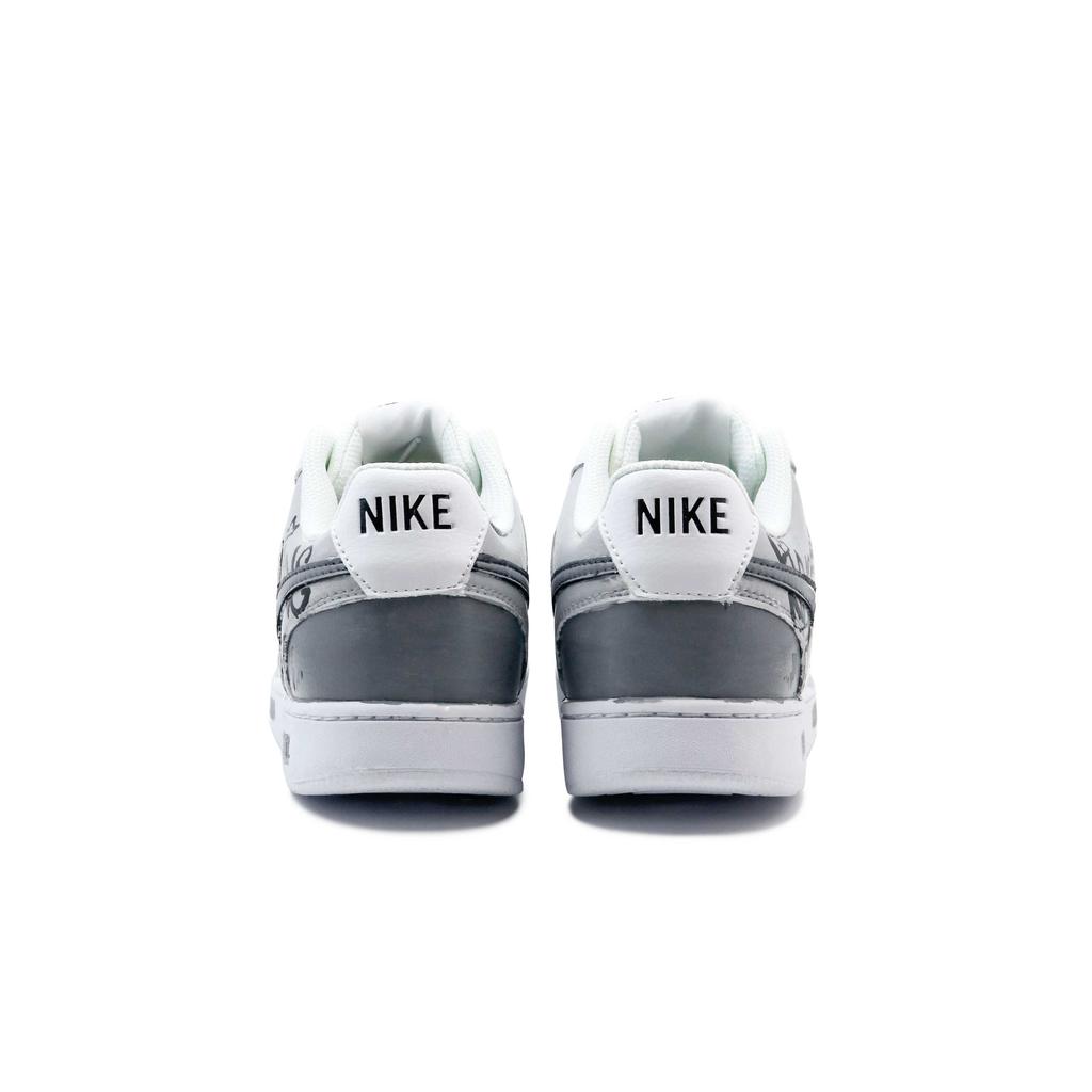 Nike Court Vision 1 Street Customer Abrasion Resistant Low Top Skateboard Shoes Unisex Black White Gray DH2987-101(team-1331)-Random Packaging Bags