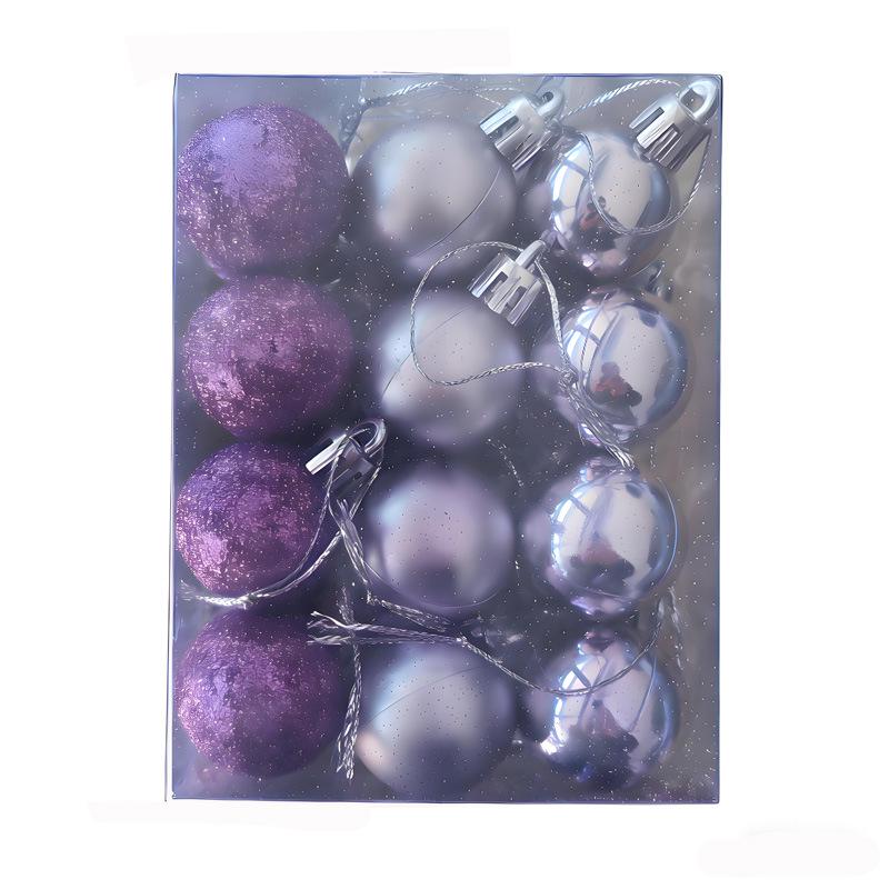 3cm Christmas Tree Decoration Balls - 24 Electroplated Plastic Ornaments (Bright & Matte)