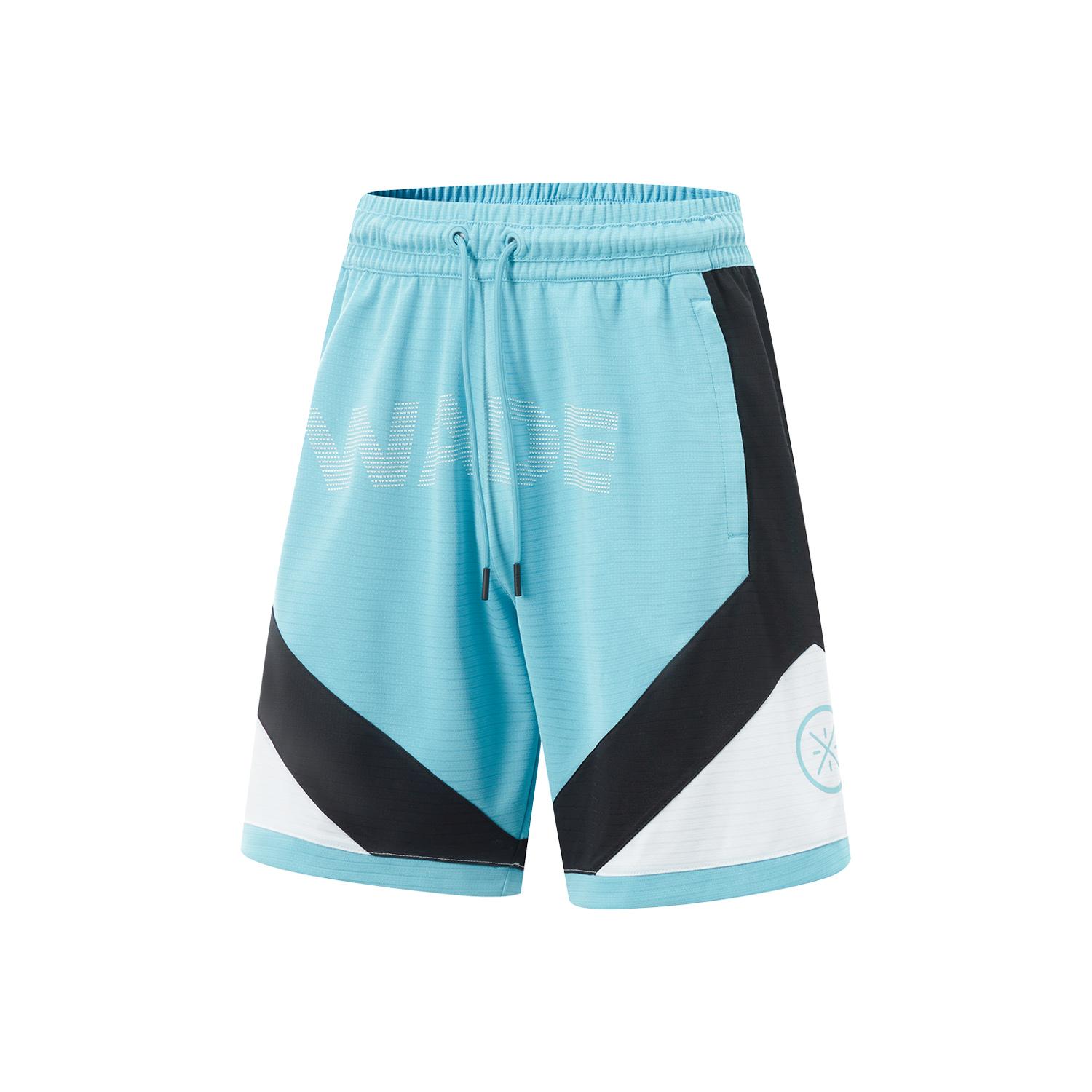 

Li-Ning Color Block Simple Versatile Comfortable Sports Shorts Men shorts Off-White Blue AAPV019-5 S