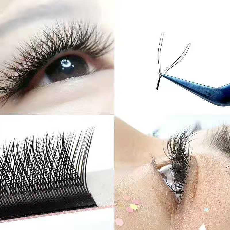 Matt-schwarze Y-förmige Grafting-Falsche Wimpern 0.07 - Weiche, hochwertige YY-Wimpernverlängerungen