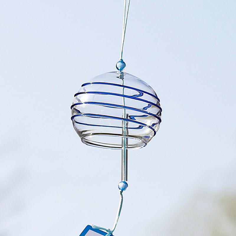 Cherry Blossom Glass Wind Chime - DIY Transparent Hanging Ornament