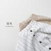 Camicia a righe verticali con colletto alla coreana a maniche lunghe per bambini Unisex Ragazzi Ragazze Casual Top per Bambini