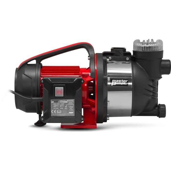 Pompe d'arrosage de surface - ELEM TECHNIC - 1100 W - Débit 4600 L/h - Hauteur de refoulement 45 mCE max