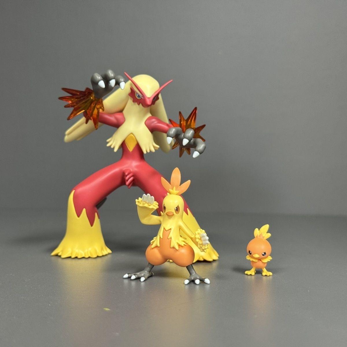 

Anime Pokemon Figure Blaziken Evolutionary Group Action Figures Pvc Collection Model Playthings designed for Children Gifts 2-8cm