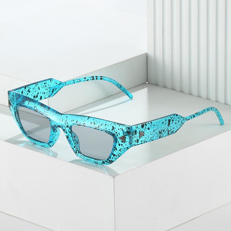 Special for computer glasses trendy street photography anti-blue light ink color avant-garde cat eye sunglasses female UV