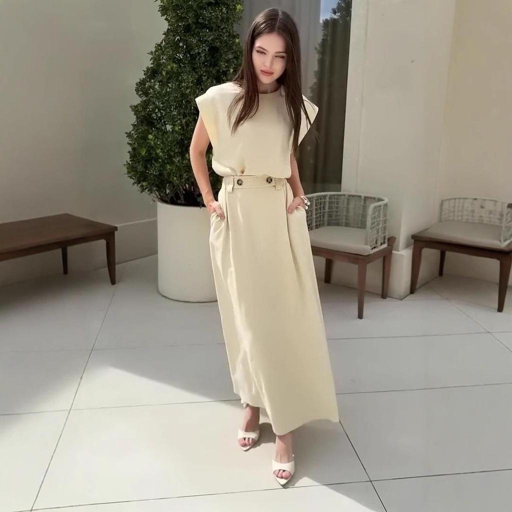 2025 Léto Francouzská móda Společenská krátkorukávová šaty