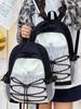 Schoolbag Backpack Outdoor Sports Color Matching Drawstring Backpack Student Outdoor Camping Leisure Travel Student School Bag Wholesale