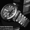 24mm Solid Stainless Steel Watch Strap For Casio PROTREK Series PRW-6600 PRG-600Y PRG-650 PRG-600  Men's watch accessories