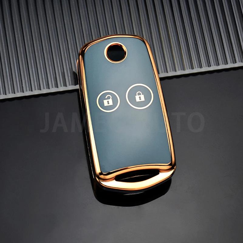 2 Buttons Tpu Flip Car Key Shell For Honda Civic Dio Fit Crv Hrv Accord Odyssey Jazz Folding Cover Protector