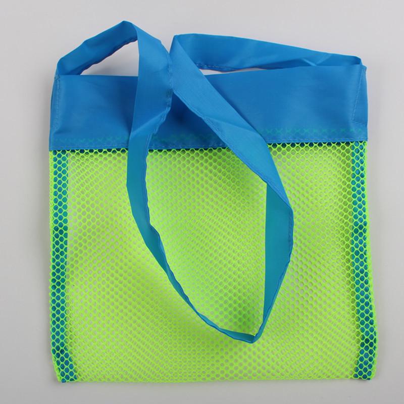 Portable Foldable Mesh Beach Bag for Kids' Sand Toys