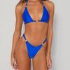 Bikini da Donna in Nylon Transfrontaliero Costume da Bagno Sexy Pantaloncini a Triangolo Costume Separato Tessuto Lucido Produttore Cinese