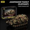 Arméstil Pansrat stridsfordon Högkvalitativ Jagdpanzer Högkvalitativ Tiger/P Högkvalitativ Armé Högkvalitativ Byggnad Högkvalitativa Klossar