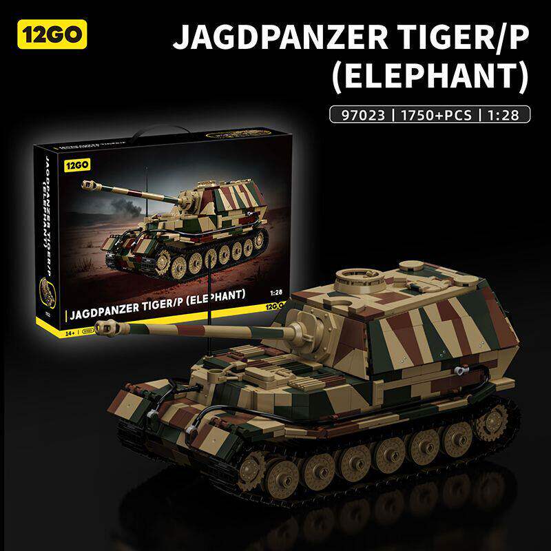 Arméstil Pansrat stridsfordon Högkvalitativ Jagdpanzer Högkvalitativ Tiger/P Högkvalitativ Armé Högkvalitativ Byggnad Högkvalitativa Klossar