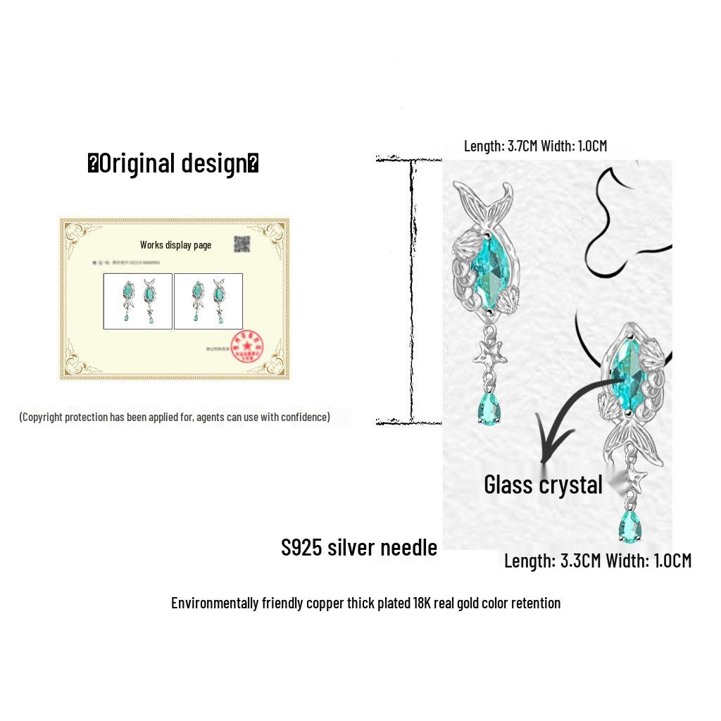 Tiefseegeist Asymmetrische Goldfisch-Ohrringe - Originales Design der Ozean-Serie