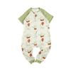 Bamboo Cotton Baby Sleep Sack Short Sleeve Footed Pajama Toddlers 1-3 Years Air Conditioned Room Anti-Kick