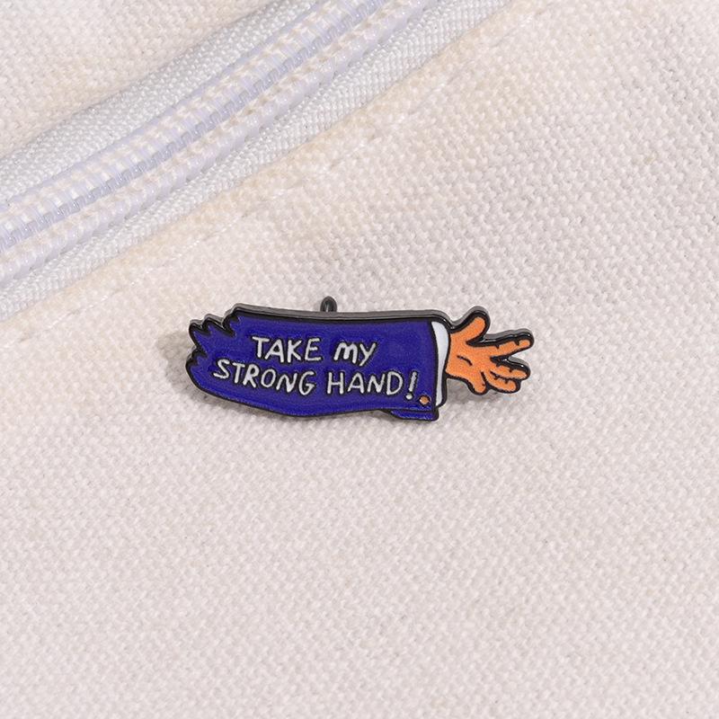 Creative European & American Hand Brooch - Versatile Metal Badge for Clothing Accessories