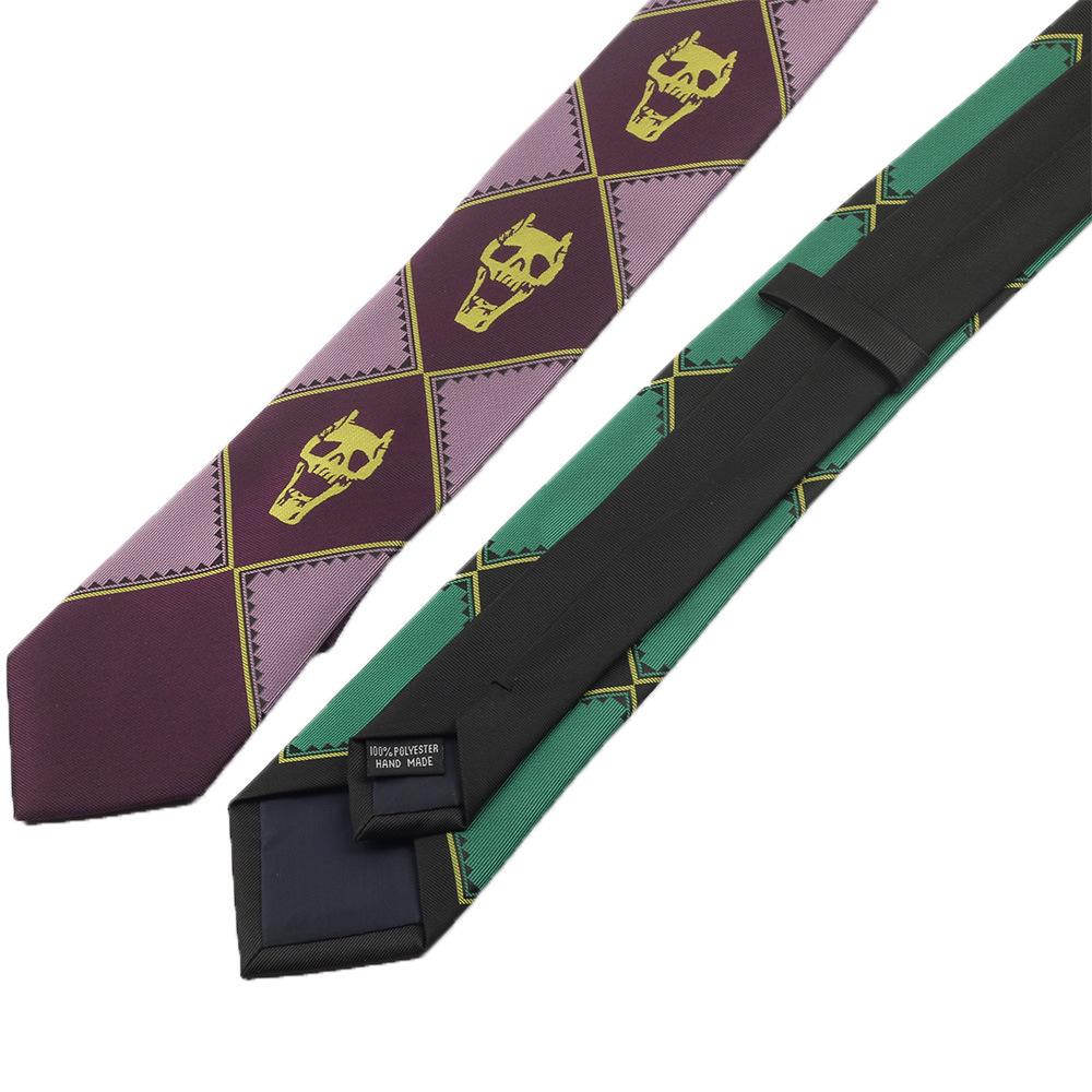 JoJo's Bizarre Adventure Black Skull Tie - Yoshikage Kira Edition
