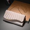 Premium Pleated Clutch Bag with Metal Trim Fashion Classic Chain Shoulder Bag for Evening Weddings And Parties