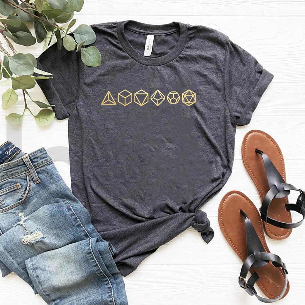 Vintage DND Shirt Damen Dnd Würfel T-Shirt Tabletop RPG Gaming T-Shirts Unisex Kurzarmhemden Brettspiele Outfit Lustige Oberteile