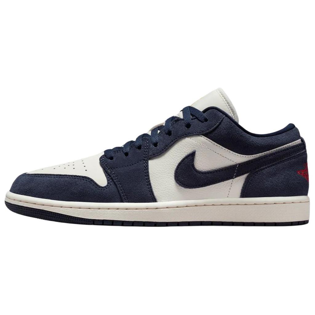 Jordan Air 1 SE Comfortable Fit Low Top Retro Basketball Shoes Unisex Sneakers Navy-Blue IO7448-400