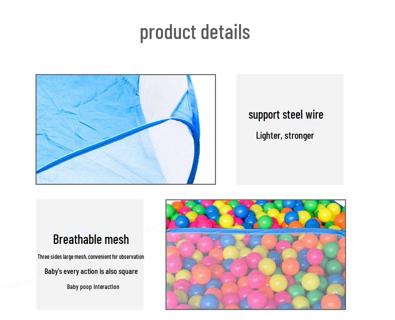 Blue Sky Ocean Ball Pit Pop-Up Tent for Toddlers (Ages 1-3)