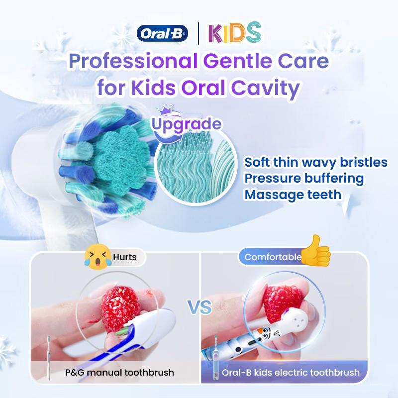 Oral B D103K Kids Electric Toothbrush Children Toothbrush 1 Handle 1 Replacement Brush Head