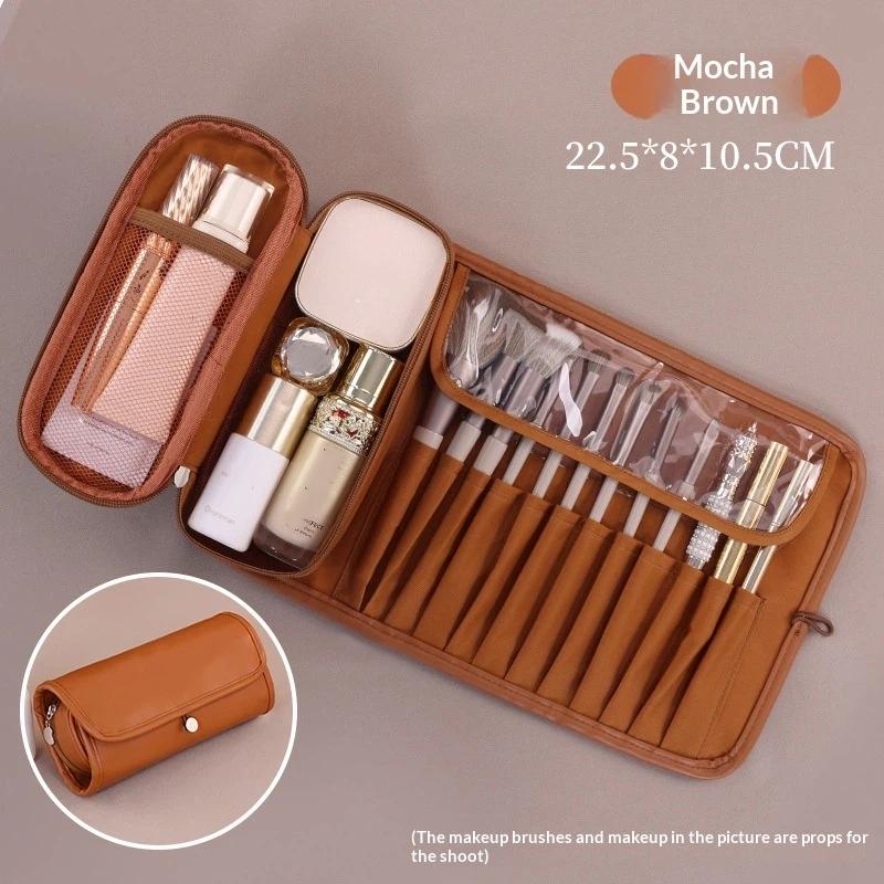 Large Capacity Multifunctional Makeup Bag, Women'S Travel Makeup Brush Bag, Portable Folding Beauty Makeup Storage Bag