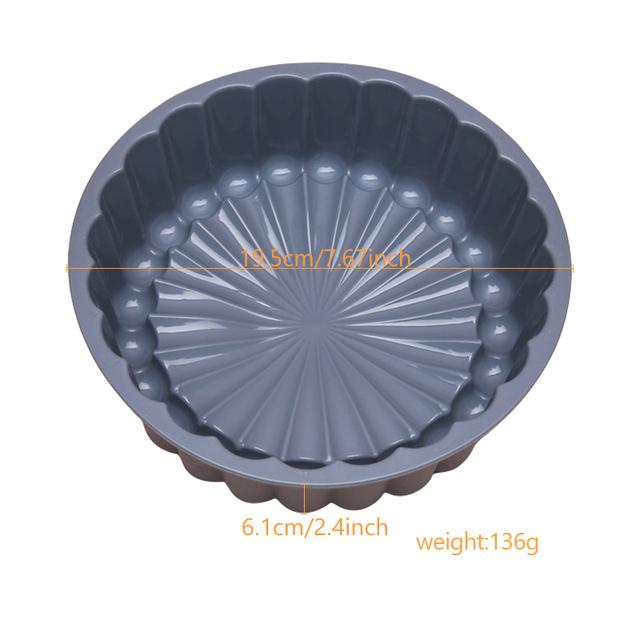Silicone 8 Inch Charlotte Round Cake Pan Strawberry Cheesecake Brownie Bread Form Maker Baking Cake Mold Tray Pie Flan Bread Pan