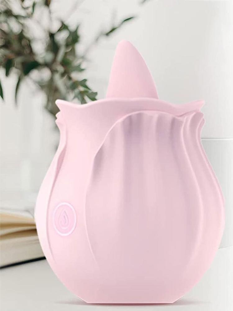 Rose Shape Vagina Sucking Vibrator Clitoral Stimulator Oral Licking Nipple Sucker Sex Toy for Women