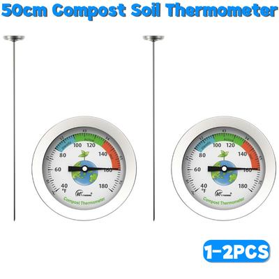Stainless Steel 50cm Compost Soil Thermometer Tester Temperature Measuring Probe