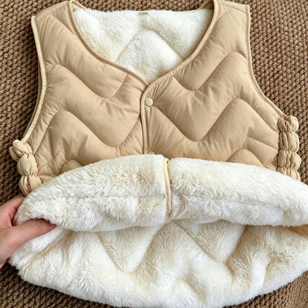 New down cotton vest women's autumn and winter warm inside with short lamb down vest vest vest vest vest
