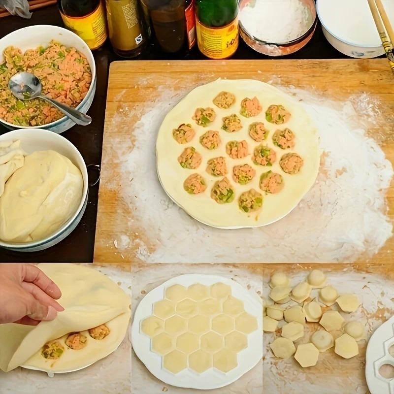 1 stuk - Eenvoudige Chinese dumplingvorm, deegpers voor in de keuken, ravioli-vorm, bakgereedschap