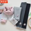 Girls Thermal Fleece-Lined Cotton Pants Winter High-Waist Warm Leggings Toddler Kids Long Trousers