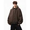 Unisex Winter Reversible Fleece-Lined Hooded Cotton Jacket