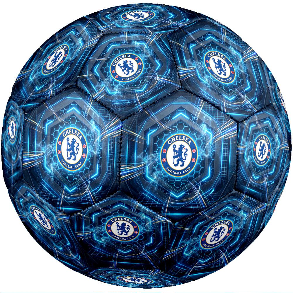 Chelsea FC Theme Soccer Ball Size 5 Soccer Ball Soft Touch Professional Training Football for Outdoor Sports