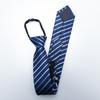 Tie Men'S Dress Wedding Groom Dark Blue Pattern Hand Zipper Free Work Professional Business Tie 8Cm