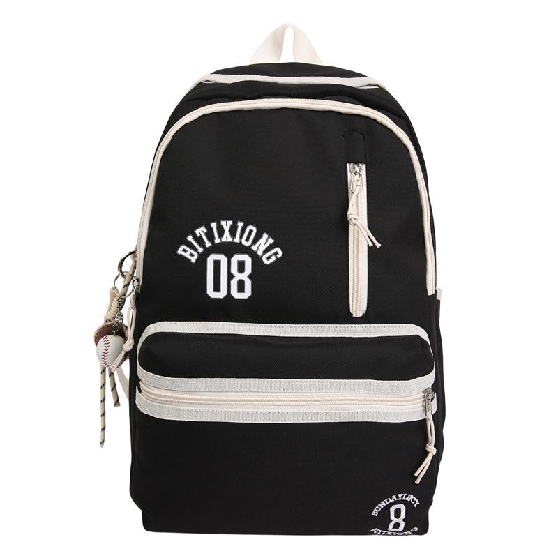 School bag Korean version of high value letters junior high school girls simple, lightweight, versatile and large capacity