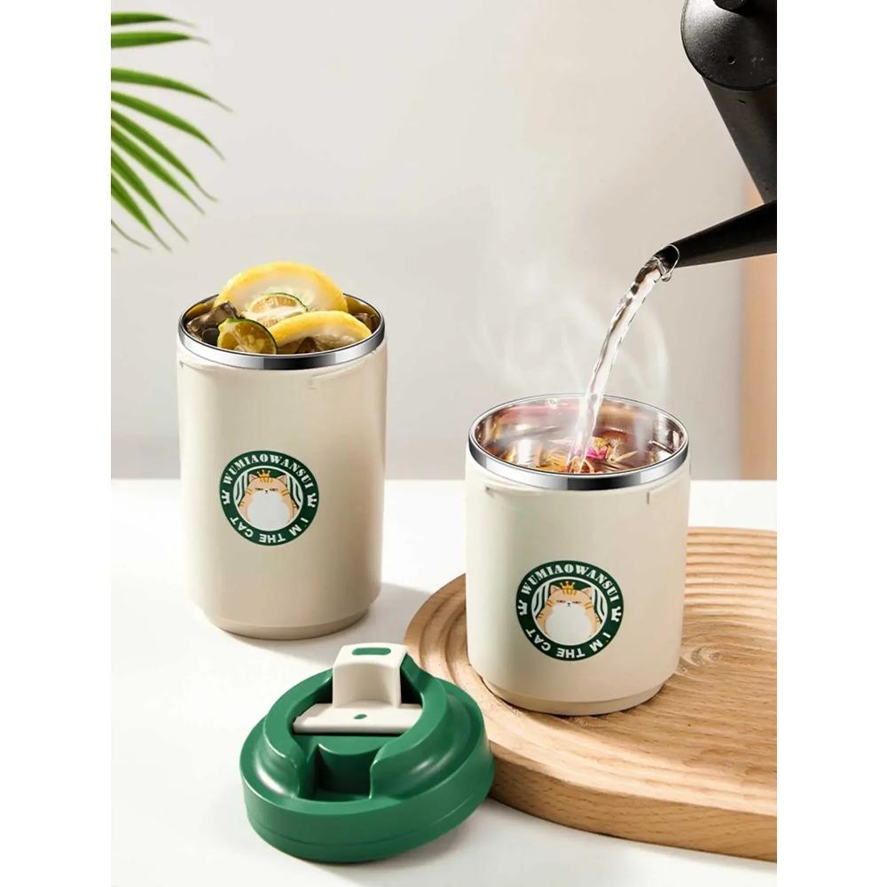 Insulated Coffee Cup 304 Stainless Steel Leak-proof Milk Coffee Mug Portable Anti Scalding Tumbler Thermos Water Cups