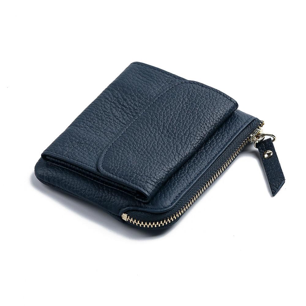 

Женский кожаный кошелек, небольшой держатель для карт, кожаный кошелек для монет, мини-кошелек с пряжкой на молнии