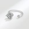 Adjustable Heartshaped Ring Copper Jewelry For Women With Zircon For Stress Relief And Fashion
