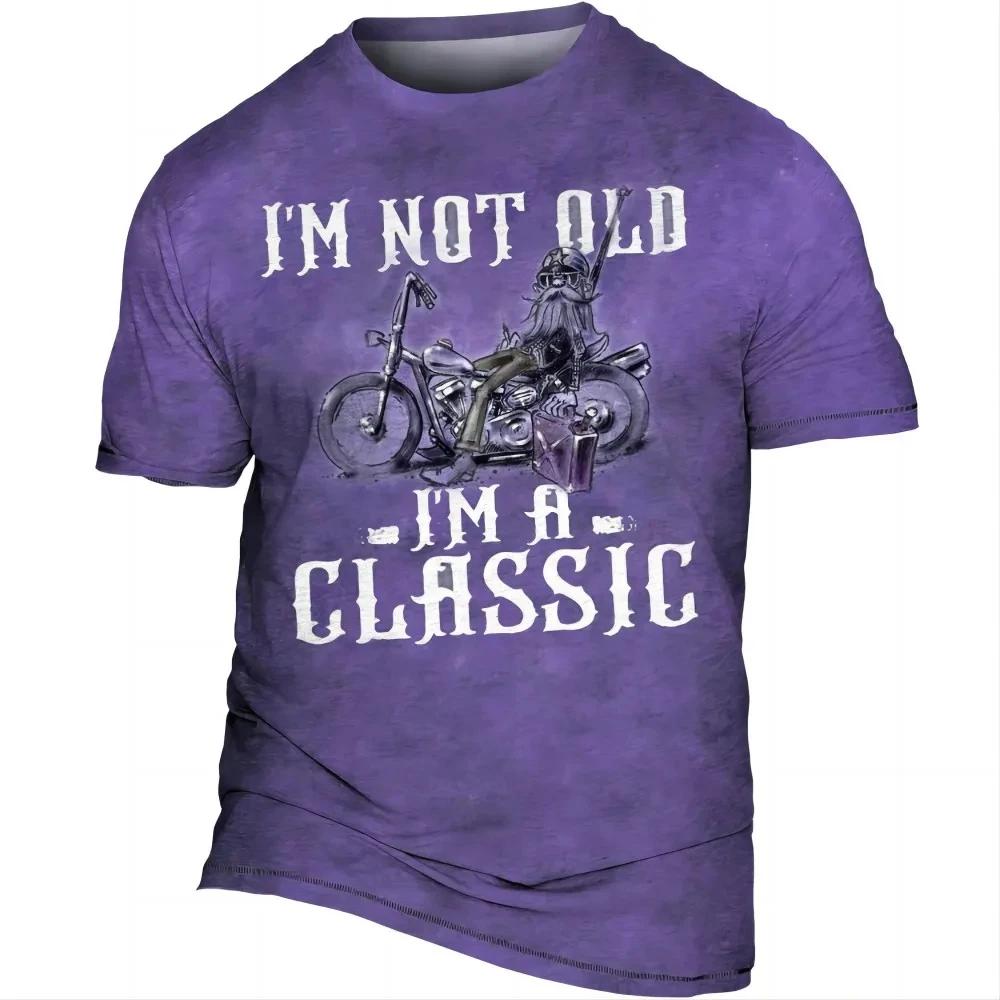 Retro Design Motorcycle Poster 3D Printed Men's T-shirt Summer New Oversized Quick Drying Sports T-Shirts