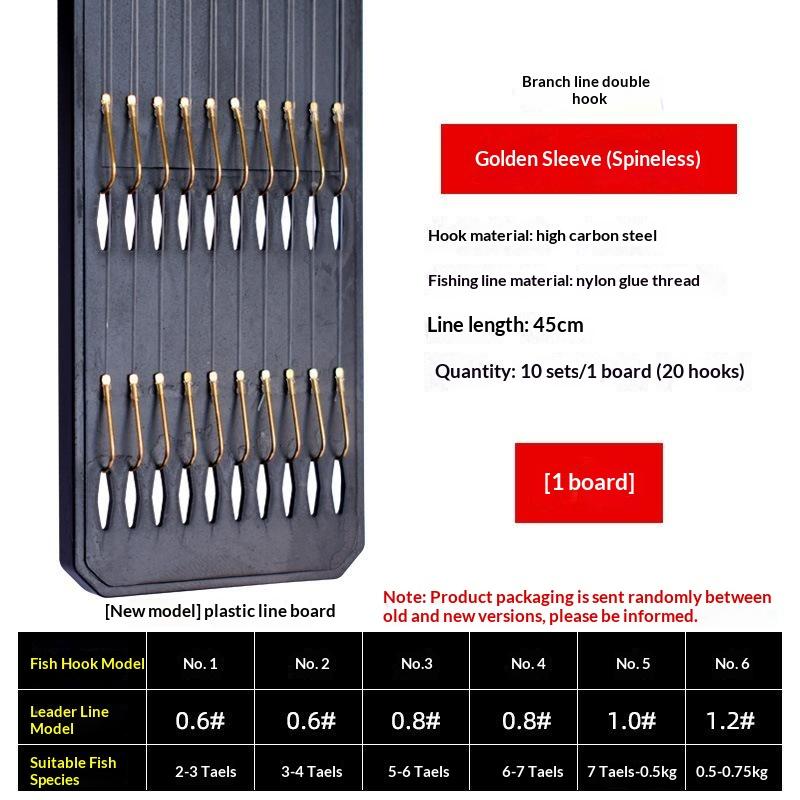 10Pc/Set Double Hooks Fishing With Line High Strength Carp Tackle Fishing Accessories Kit Thread Swivels With Hooks