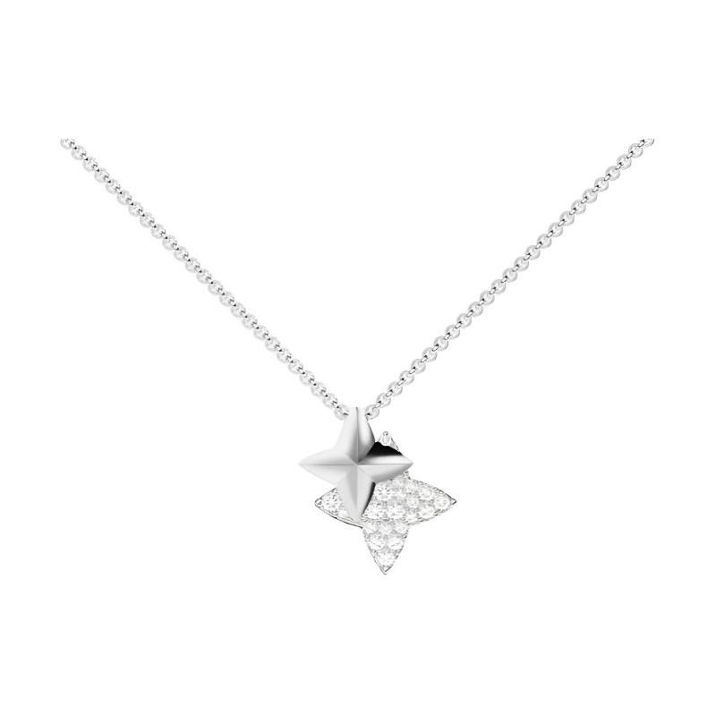 APM Monaco Unique star-shaped interlaced design 925 silver necklace women s silver white AC7687OX