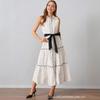 Elegantes grenzüberschreitendes Damenkleid Amazon Frühling und Sommer Neue Mode ärmellos Revers Polka-Dot-Kleid Strandurlaubskleid