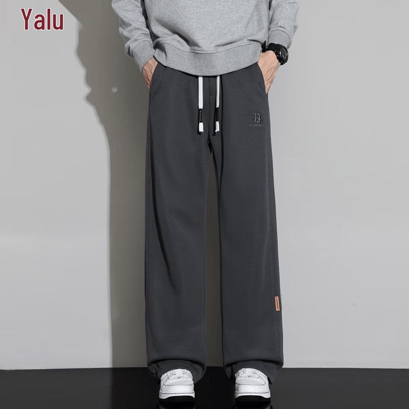 Yalu Men s Ice Silk Loose Straight Casual Pants 2XL