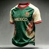 2026 Mexiko Nationalflagge Print Herren Damen Kurzarm T-Shirt 3D Druck T-Shirts Outdoor Fußballtrikot Sport Lässig Herren Oberteile